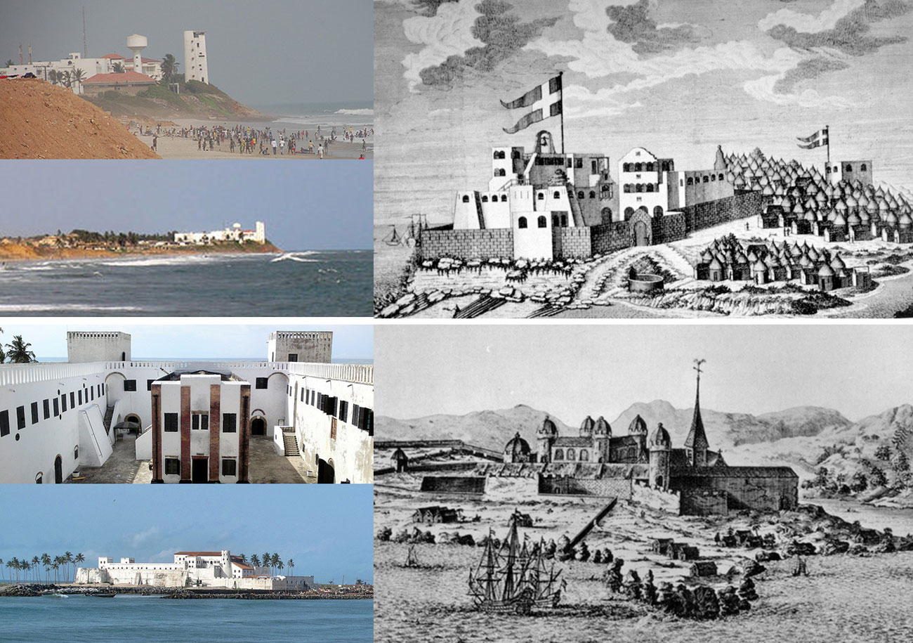 Fait : le Fort Christiansborg et le château d'Elmina sont deux vestiges de la Gold Coast danoise et de la Gold Coast portugaise respectivement.